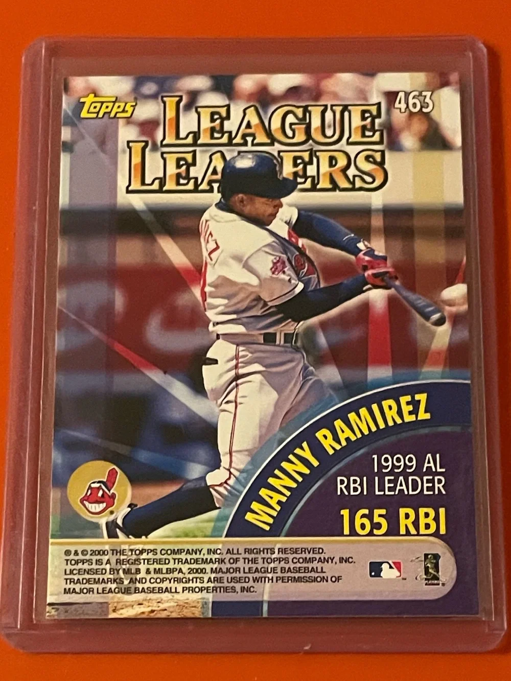 ‘99 League Leaders [M.McGwire/M.Ramirez] #463 2000 Topps Baseball Trading Card